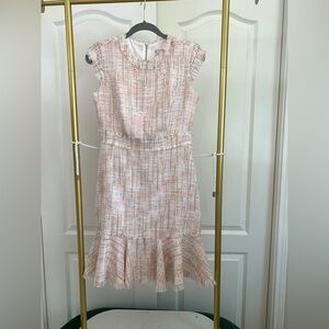 Nanette Lepore Pink and Cream Tweed Dress
